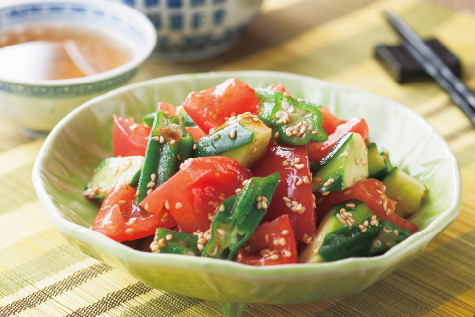 トマトと夏野菜の中華和え