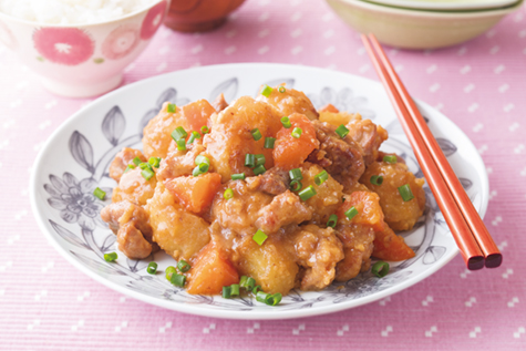 新ばれいしょと鶏肉の味噌バター煮