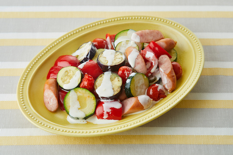 野菜たっぷり蒸し煮 ヨーグルトソース