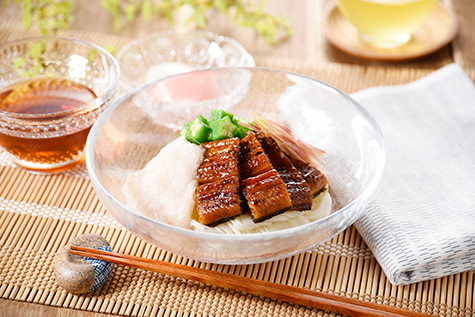 うなぎ蒲焼のとろろ素麺